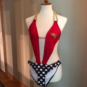 Wonder woman bathing suit.
